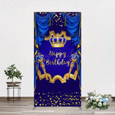Lofaris Classic Crown Scepter Tassel Birthday Rectangle Backdrop
